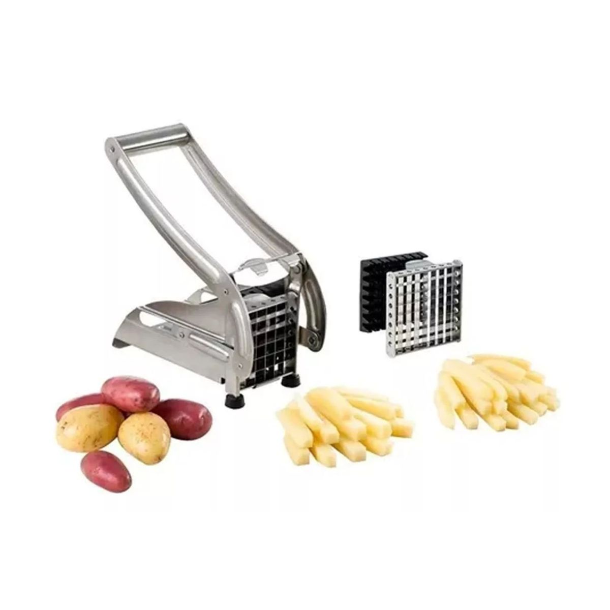 GENERICO - Cortador De Papas Fritas Zanahoria Verduras Acero Inoxidable.