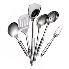 GENERICO - Set Utensilios De Cocina Acero Inoxidable X6 Unidades