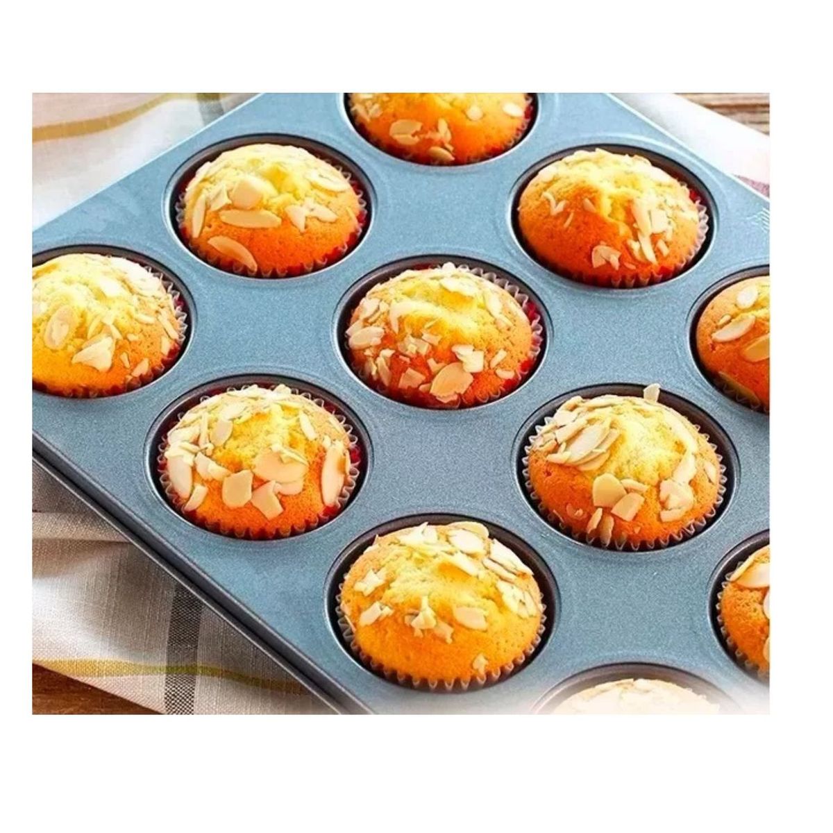 GENERICO - Molde Para 12 Cupcakes Anti Adherente Muffins Repostería.