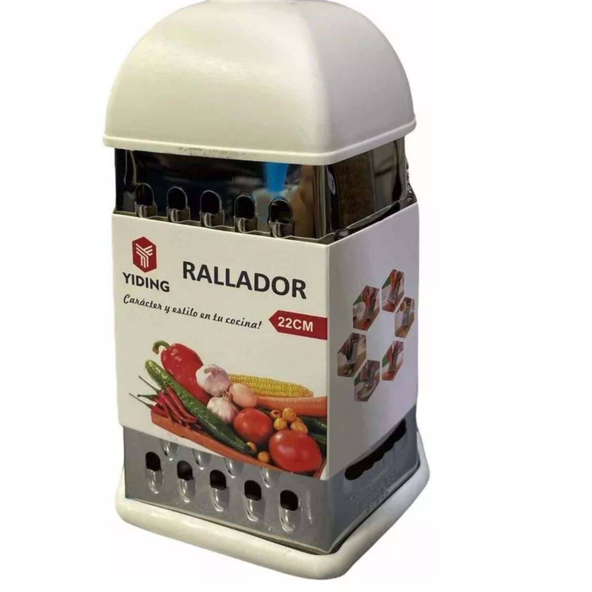 GENERICO - Rallador De Verduras Frutas Quesos 6 Caras Acero Inoxidable.