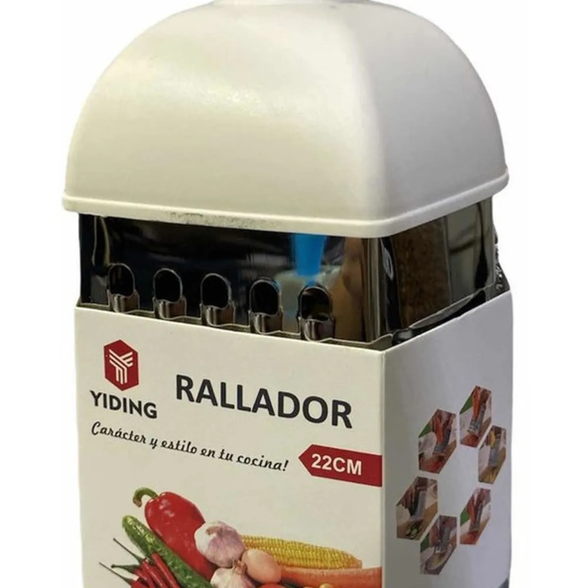 GENERICO - Rallador De Verduras Frutas Quesos 6 Caras Acero Inoxidable.