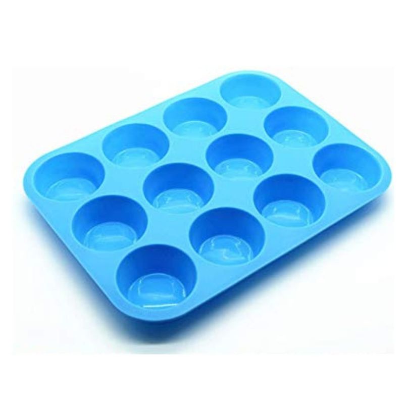 GENERICO - Molde De Silicona Para Muffins Y Cupcakes 12 Muffins