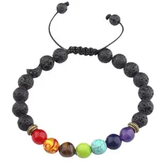 GENERICO - Pulsera de Proteccion 7 Chakras Ajustable.