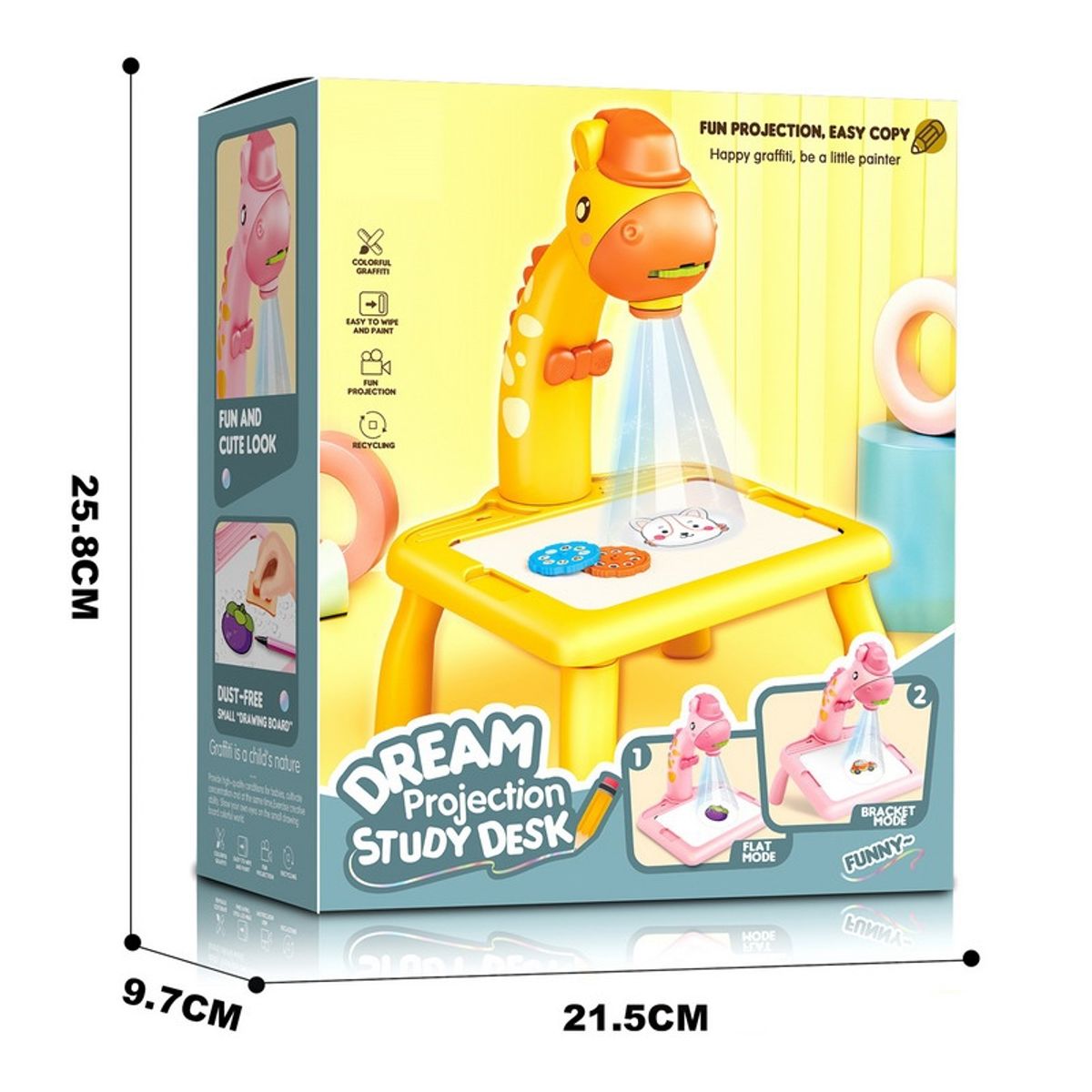 GENERICO - Mini mesa proyectora dibujo amarilla