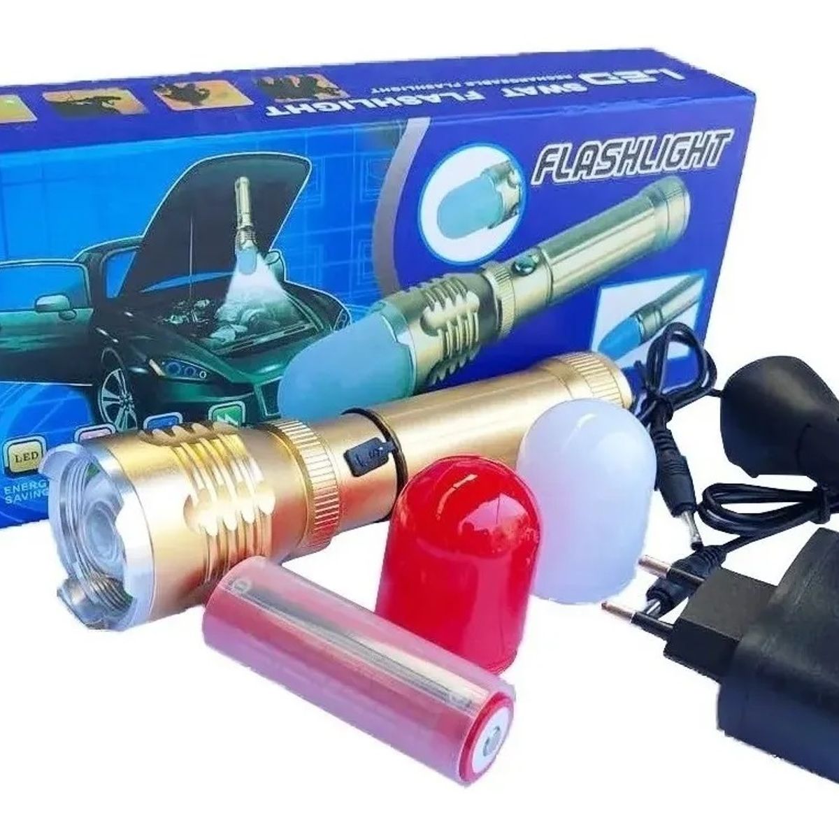 GENERICO - Linterna Led Tactica Recargable Zoom Swat Led Cree Q5