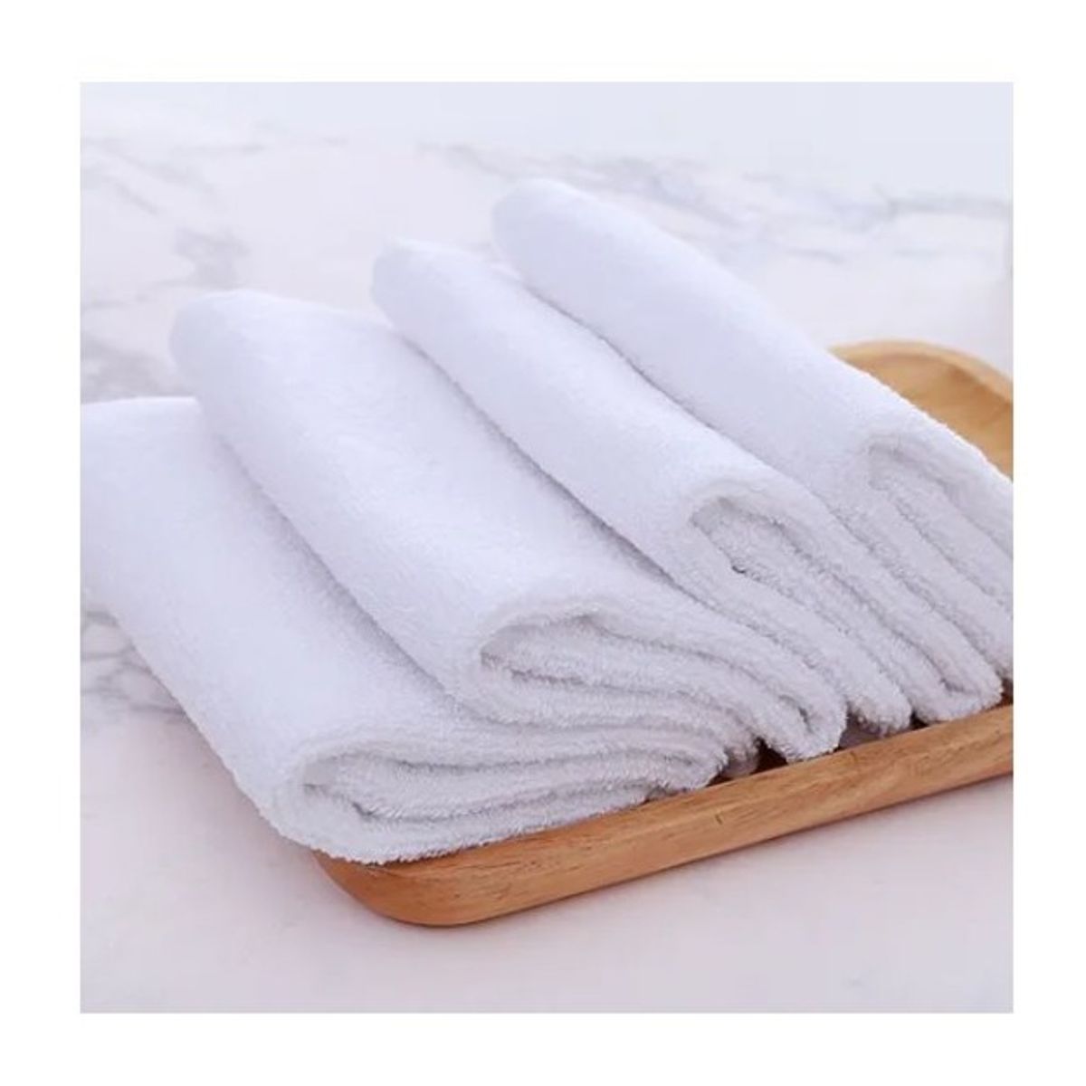 GENERICO - Set 3 Toallas De Mano De 68 X 32 Cm Color Blanco Baño