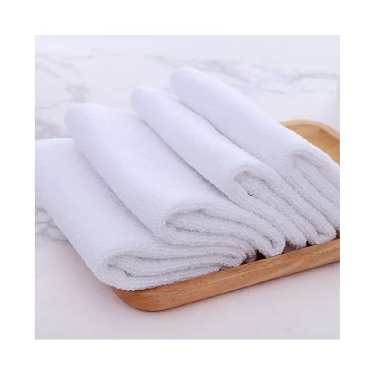 GENERICO - Set 3 Toallas De Mano De 68 X 32 Cm Color Blanco Baño