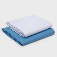 ARTHOME - PACK 2 SABANAS BLANCA + CELESTE 144 HILOS