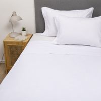 PACK 2 SABANAS BLANCA + CELESTE 144 HILOS