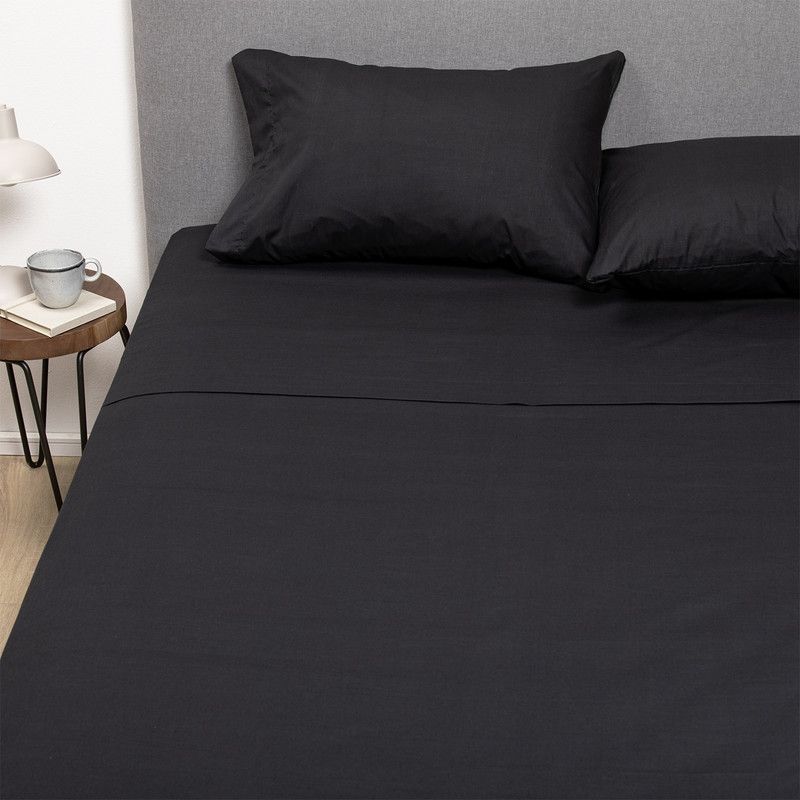 ARTHOME - PACK 2 SABANAS ARTHOME CELESTE + NEGRO 144 HILOS