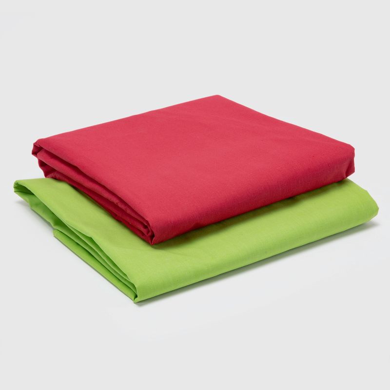 ARTHOME - PACK 2 SABANAS ARTHOME VERDE + ROJO 144 HILOS