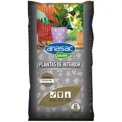 ANASAC - Sustrato Plantas Interior Premium 6 Litros