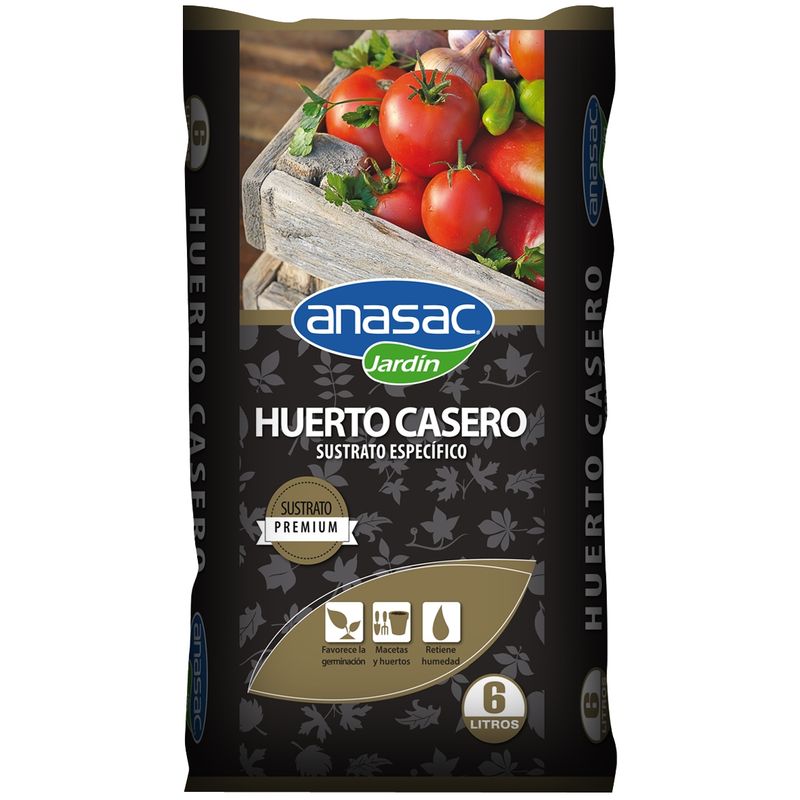 ANASAC - SUSTRATO HUERTO CASERO PREIMIUN ANASAC 6 LITROS