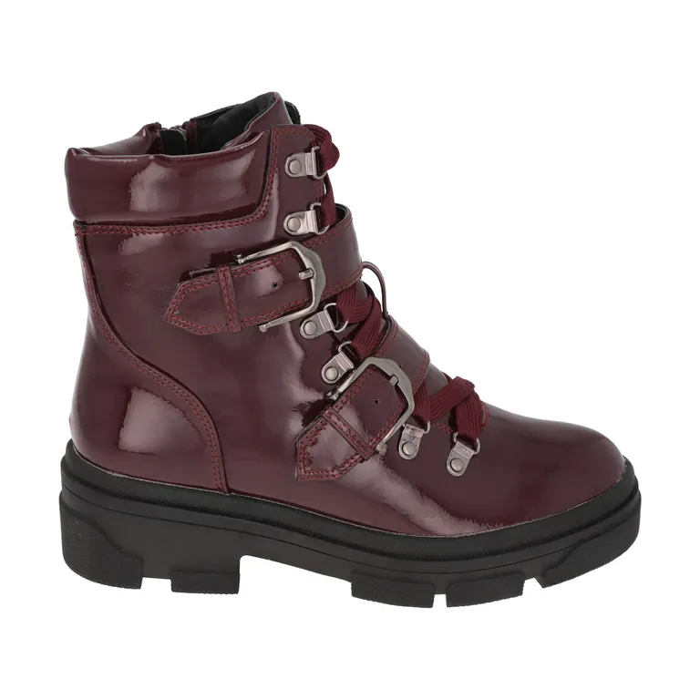 Botin Mujer Burdeo Plataforma London