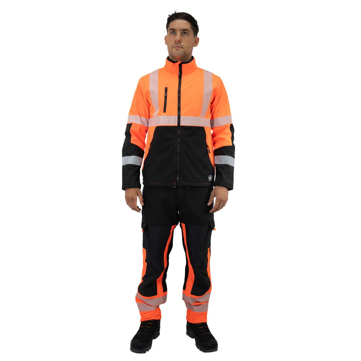 HARDWORK - Chaqueta Softshell HW Oklan Rojo Fluor