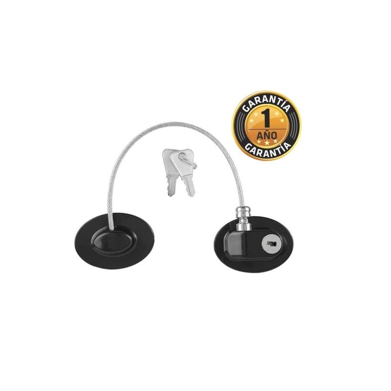 3M - Seguro Puertas Cable De Acero Negro 3M Para Niños Bebés
