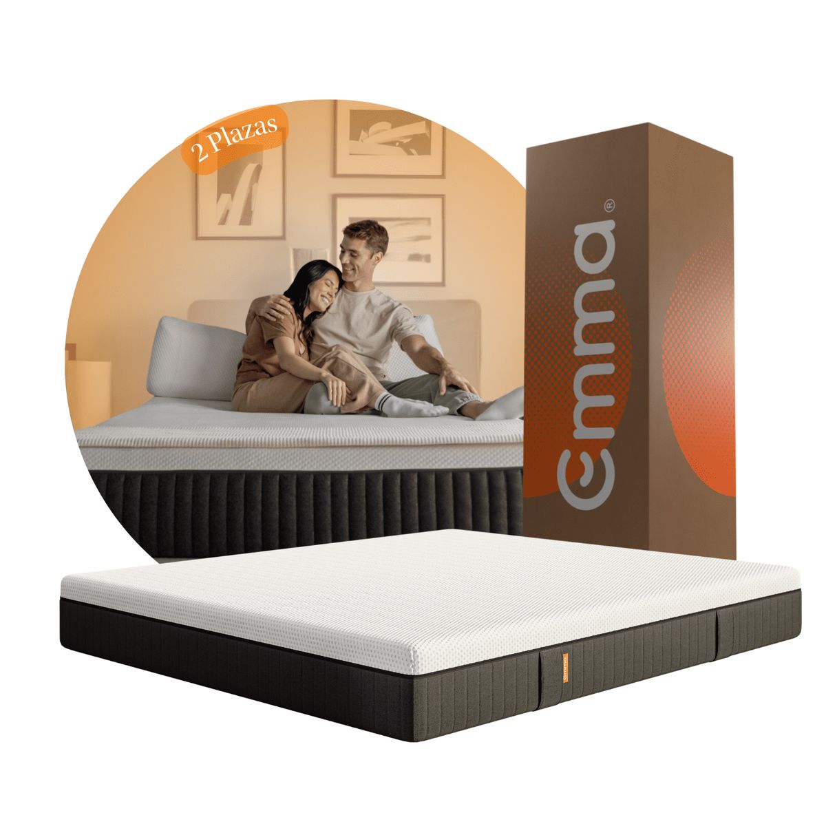 EMMA - Colchón Emma Hybrid Premium 2 Plazas 150X190