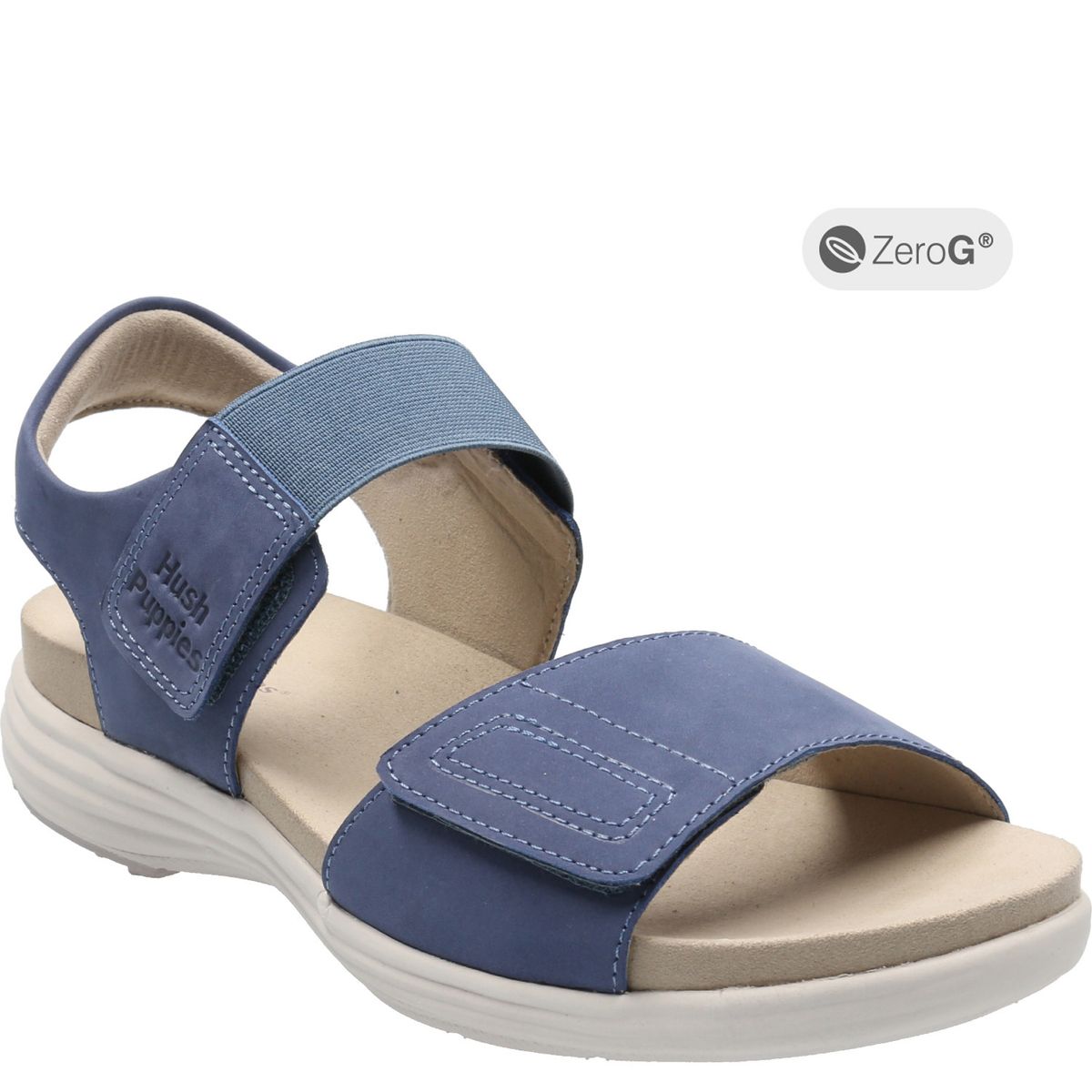 HUSH PUPPIES - Sandalia Cuero Mujer Lorry Qtr Strap Azul HUSH PUPPIES