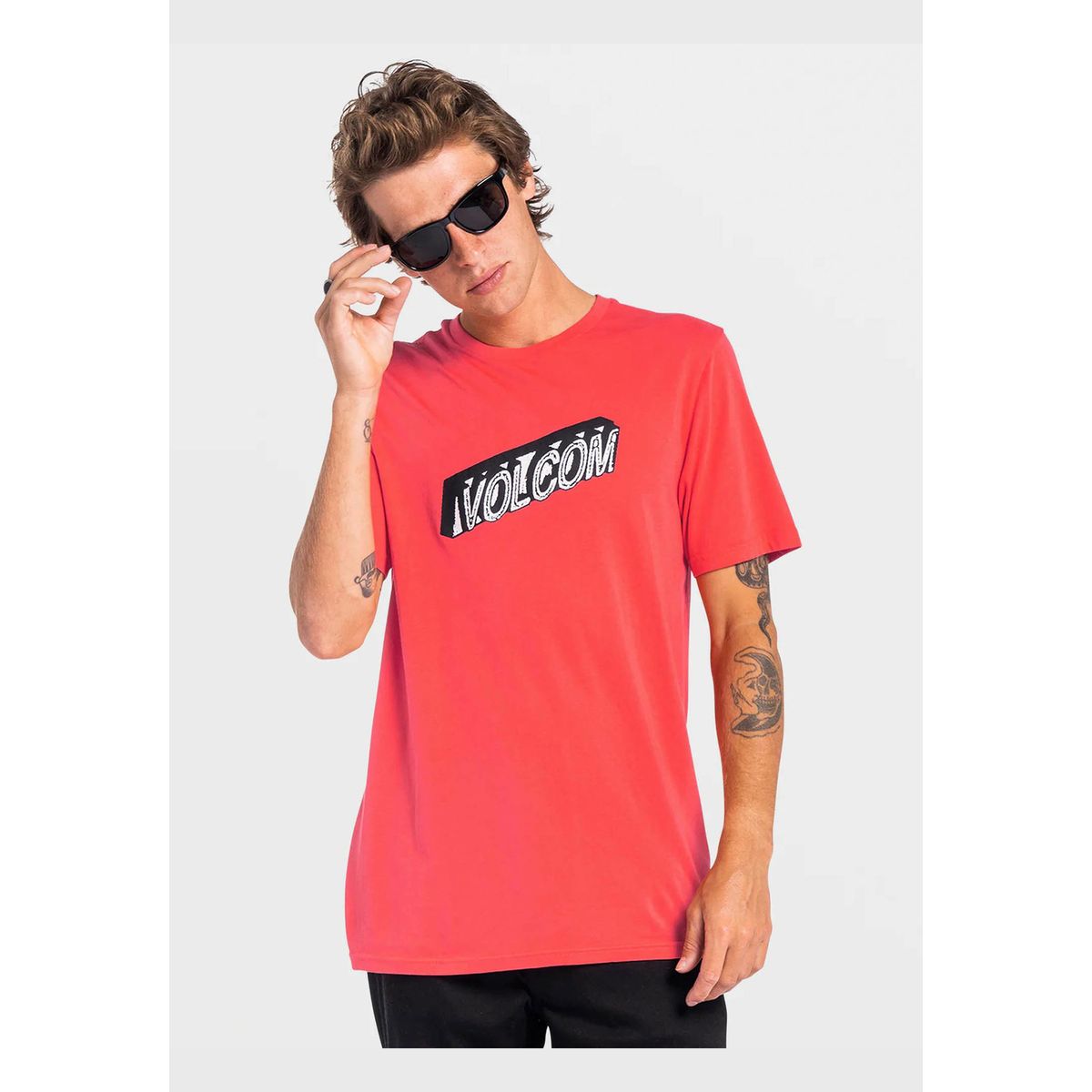 VOLCOM - Polera LEXIP SS TEE Hombre Rojo Volcom