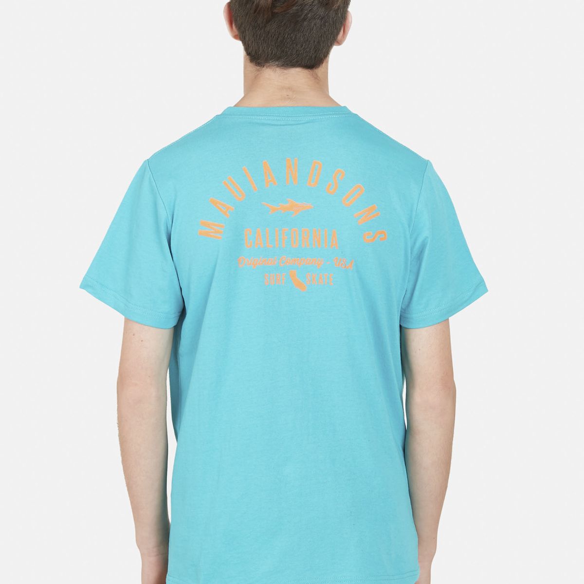 MAUI AND SONS - Polera SURF&SKATE STATE Juvenil Celeste Maui and Sons