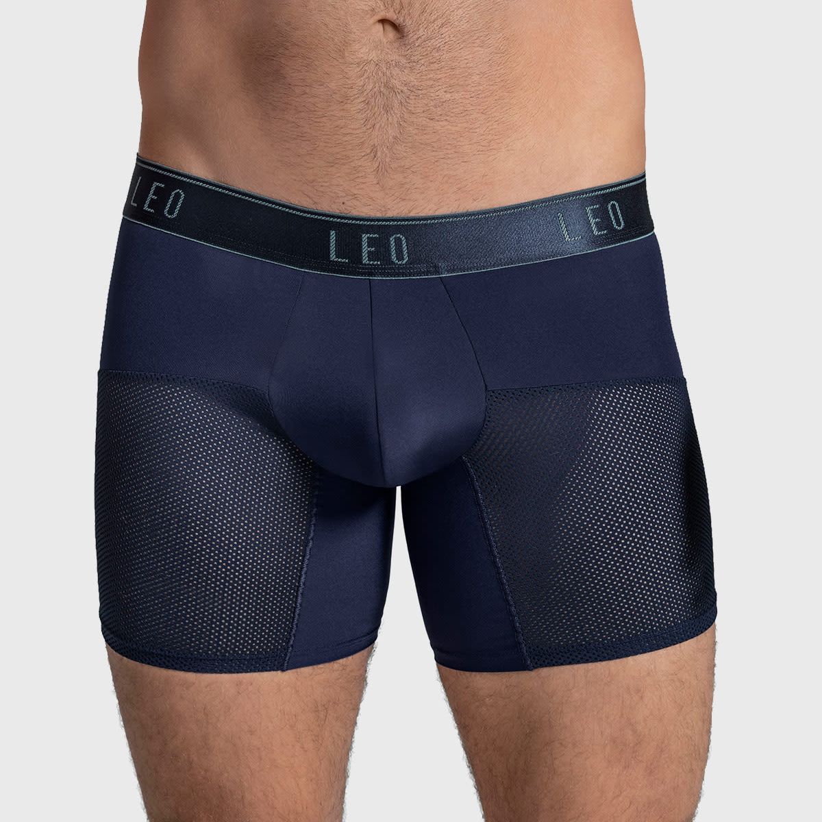 LEO - Ropa Interior Masculina 033272N Boxer Deportivo Azul