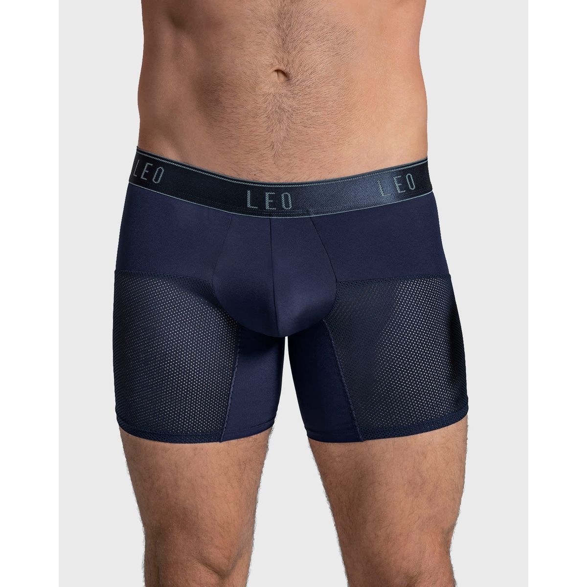 LEO - Ropa Interior Masculina 033272N Boxer Deportivo Azul