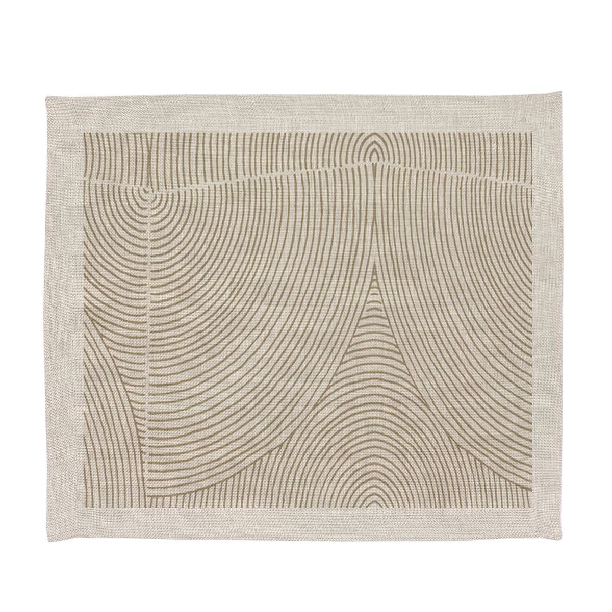 TUYO PRINT - Set Individuales Linet Natural  - Taupe