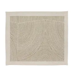 TUYO PRINT - Set Individuales Linet Natural - Taupe
