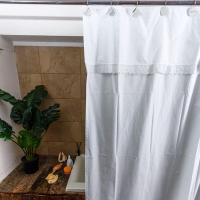 Imagen 2 del producto Cortina de Baño Blanca Clásica 180x180