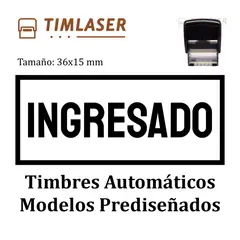 STAMPS - Timbres Automáticos Modelos Prediseñados INGRESADO
