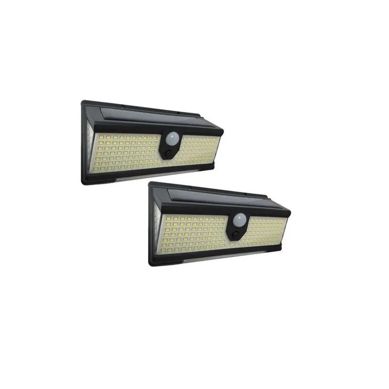 GENERICO - Pack X2 Foco Exterior Luz Led Solar Focos Solares 100w
