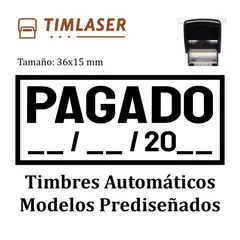 STAMPS - Timbres Automáticos Modelos Prediseñados PAGADO CON FECHA