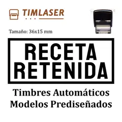 STAMPS - Timbres Automáticos Modelos Prediseñados RECETA RETENIDA