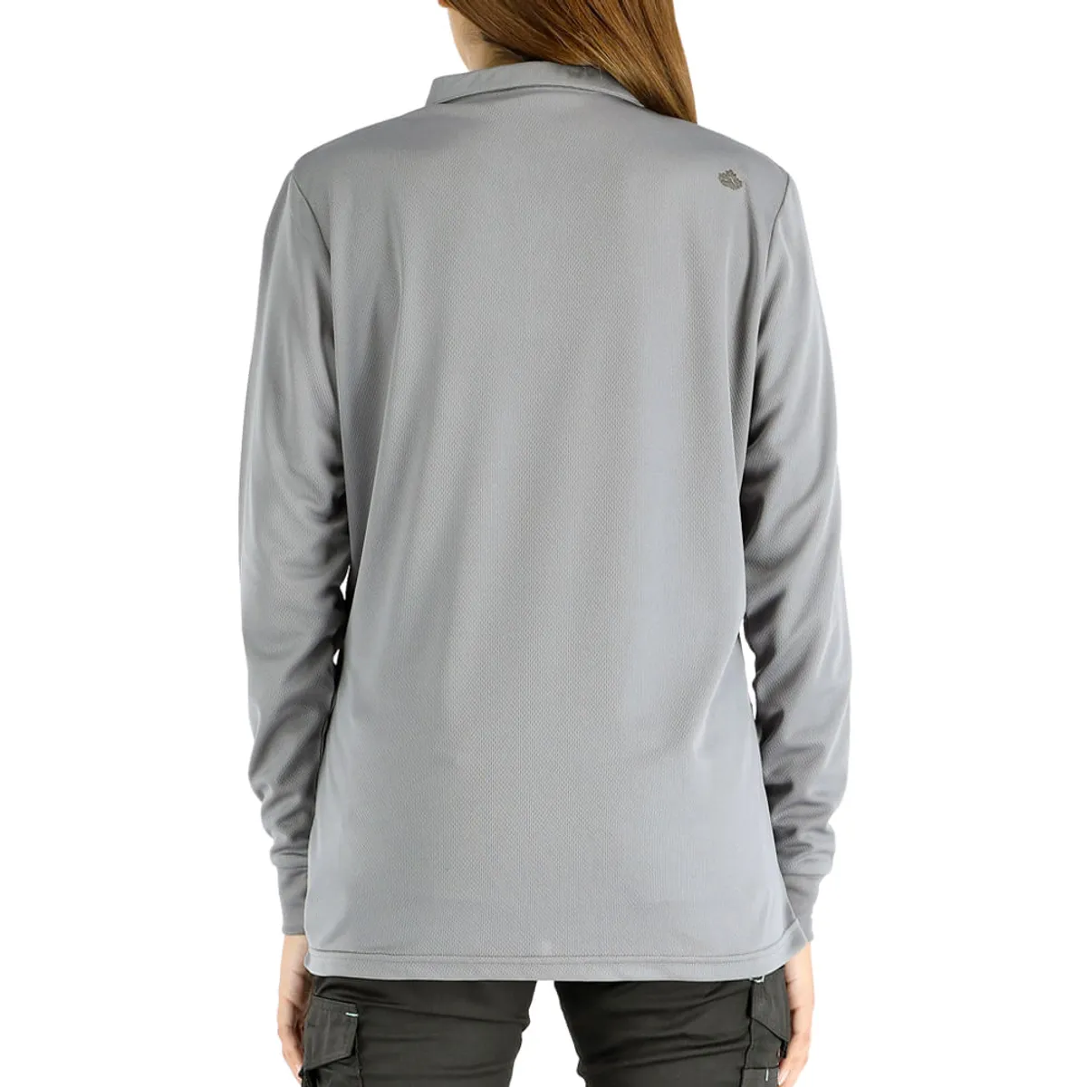 QUEBEC - Polera Cooldry Quebec Manga Larga Mujer Gris