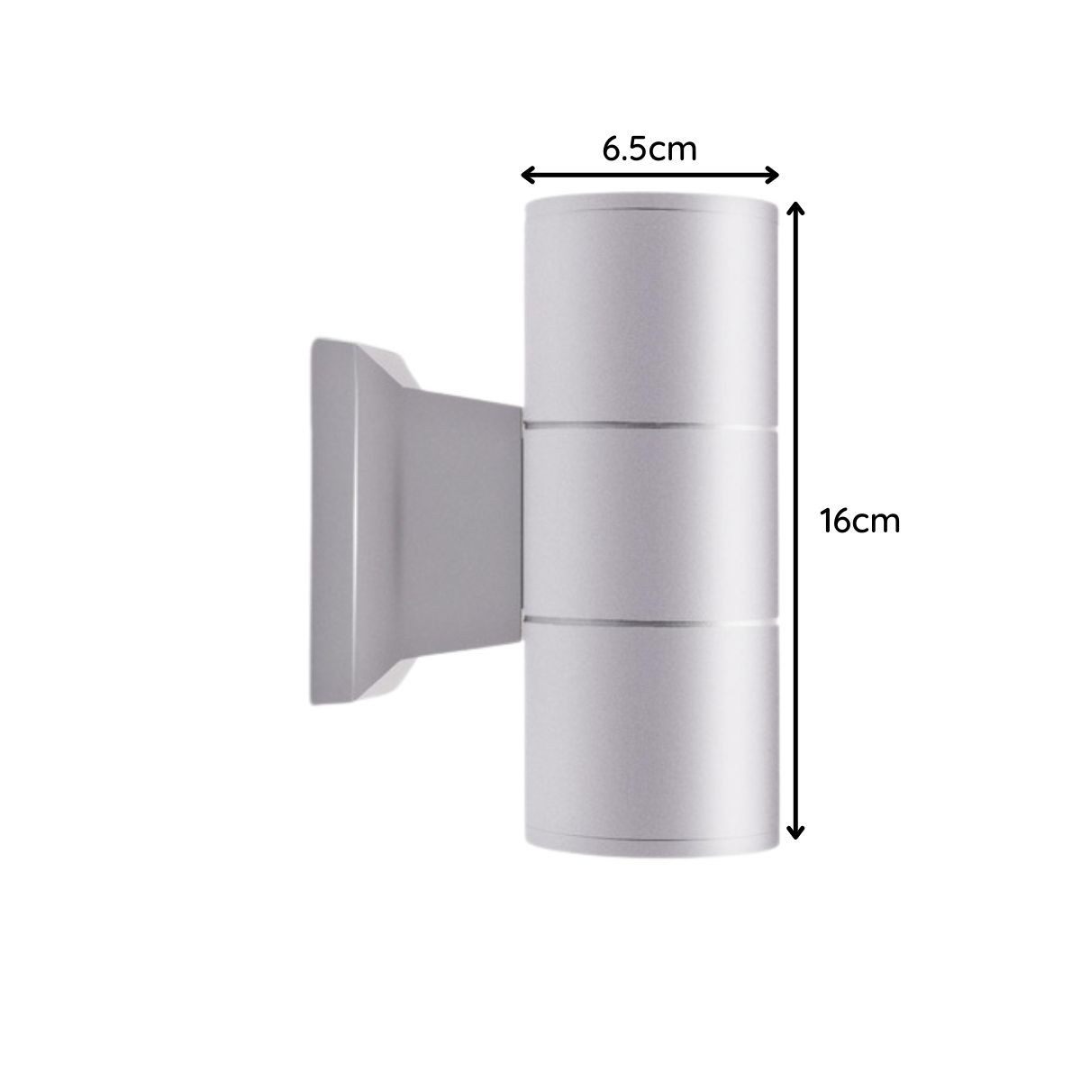 WANT - Aplique Lampara Muro Led Luz Doble Cilindro GU10.