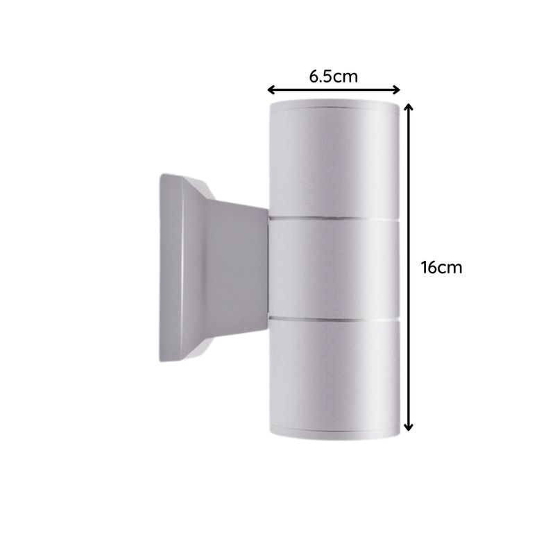 WANT - Aplique Lampara Muro Led Luz Doble Cilindro GU10