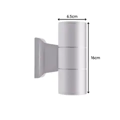 WANT - Aplique Lampara Muro Led Luz Doble Cilindro GU10
