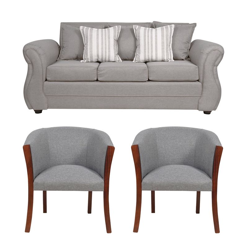 SITIAL HOME - LIVING 311 FACUNDO SOFA MAS SITIALES GRIS CLARO BY SITIAL HOME