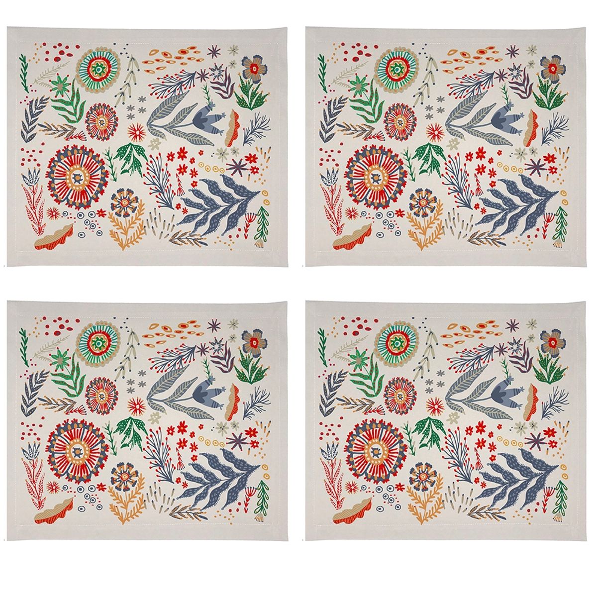 TUYO PRINT - Set Individuales Impermeables Color Folk