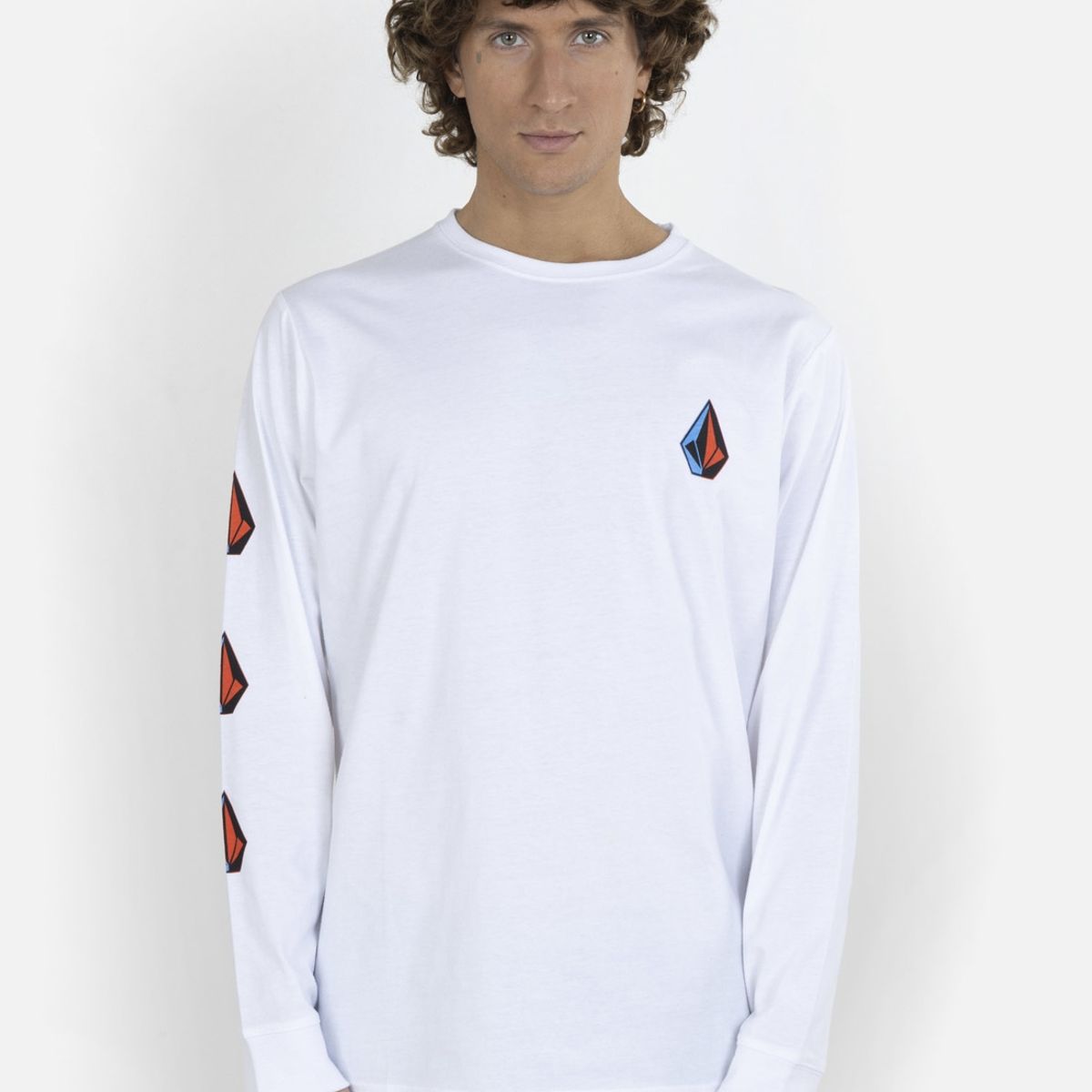 VOLCOM - Polera ICONICSTONE LS TEE Hombre Blanco Volcom