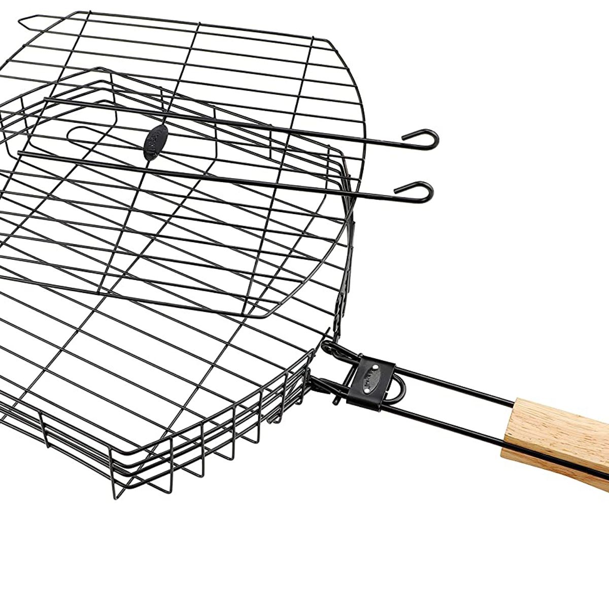 JIM BEAM - Rejilla Metal Para Parrilla Grande Mango Madera