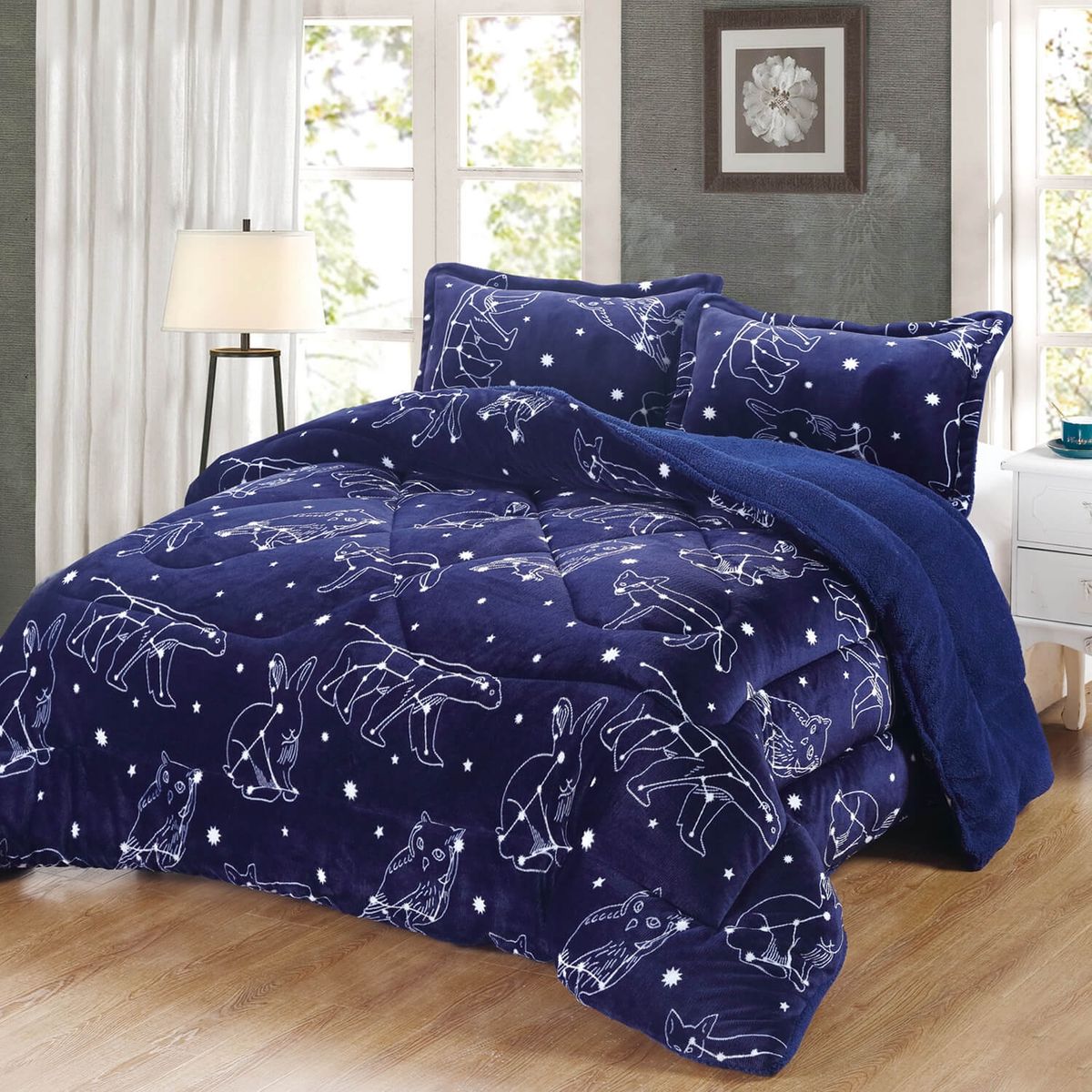 HAPPY LIVING - Plumón sherpa chiporro 1.5 PL P13 constelaciones