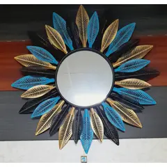 ELAB PROPIA - ESPEJO DECORATIVO HOJAS CALIPSO Y DORADO