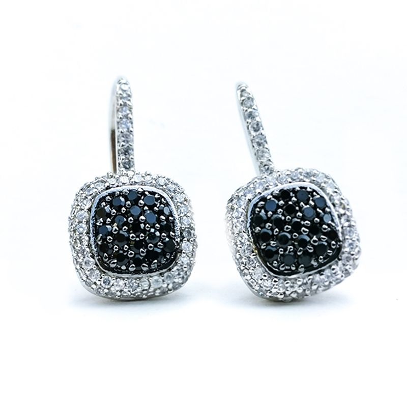 BE YOU - Aros plata rodinados circones y cristales