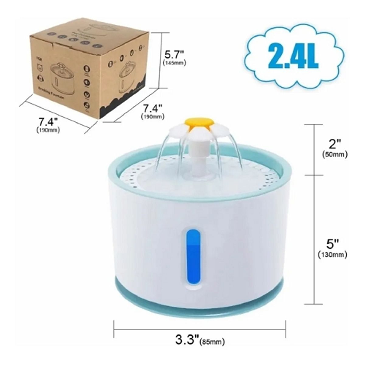 GENERICO - Bebedor Gatos Perros4 Filtros Para Bebedero Eléctrico Redo