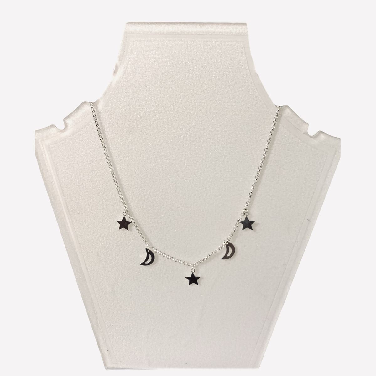 TAETHAI - Gargantilla de plata 925 lunas y estrellas