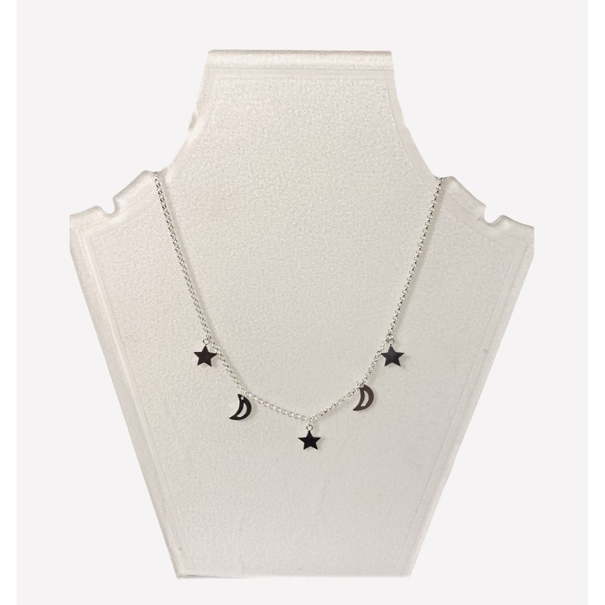 TAETHAI - Gargantilla de plata 925 lunas y estrellas