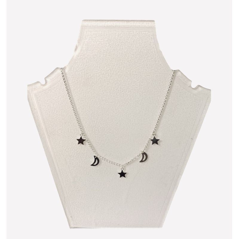 TAETHAI - Gargantilla de plata 925 lunas y estrellas