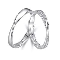 Anillos parejas ajustables amor ilusión plata 925