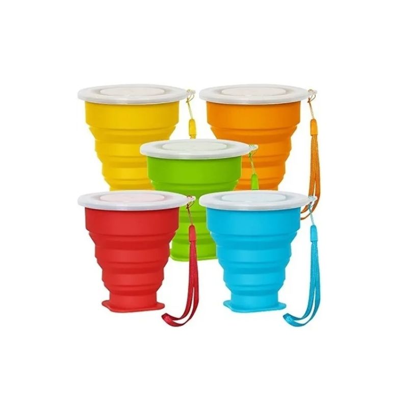 GENERICO - Vaso Portátil De Silicona Plegable Con Para Camping Colores